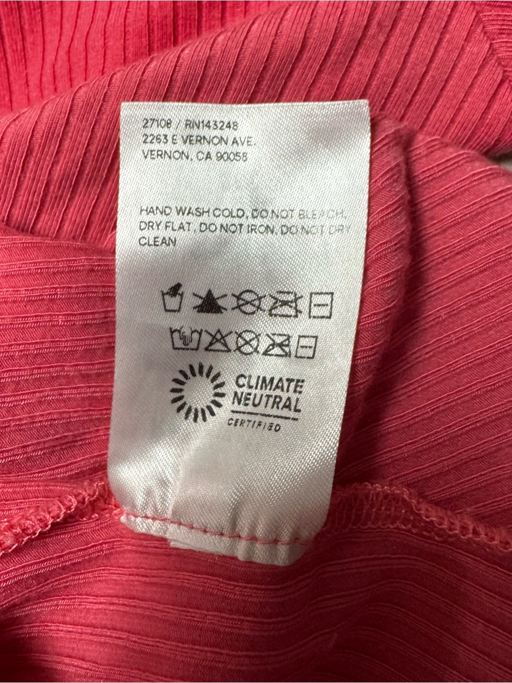 Reformation Pink Ribbed Ruched Button-Up Crop Top - Picture 5 of 5